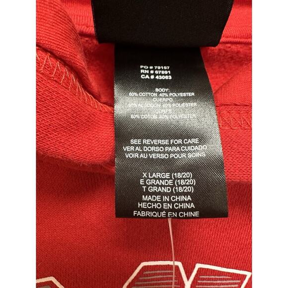 OSU Ohio State Buckeyes Hoodie Red NWT Sweatshirt Youth Sz XL Gen2 - Picture 3 of 6